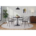 thumbnail image 3 of Dakota-Winston Contemporary Dining Set in Black Metal with Black Wood Tabletop and Brown Metal with Dark Walnut Wood - 5 Piece, 3 of 6