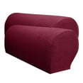 thumbnail image 6 of Set Of 2 Armrest Covers, Stretch Arm Couch Arm Rest Cover Anti-Slip Spandex Sofa Arm Caps Slipcovers - Burgundy, as described, 6 of 8