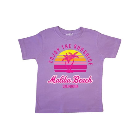 

Inktastic Summer Enjoy the Sunshine Malibu Beach California in Pink Gift Toddler Boy or Toddler Girl T-Shirt