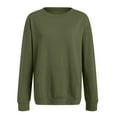 thumbnail image 4 of Splozh Chandails à Col Rond pour Femmes, Chandails à Manches Longues pour Femmes, Décontracté, Grande Taille, Chandail à Col Rond, Chandail à Enfiler, Automne, Tendance, Chandail en Molleton, Vêtements d'Hiver, Vert, G, 4 of 6