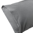 thumbnail image 2 of Unique Bargains Breathable Envelope Closure Polyester Pillowcase (2 Count) Dark Gray Queen, 2 of 6