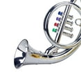 thumbnail image 3 of stanreset Instruments de Musique 4 Touches Colorées Corne Française pour 3+ Ans Préscolaire Argent, 3 of 4