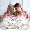 thumbnail image 3 of LHSHID Gifts for Mom Blanket Mom Blanket from Daughter Son Birthday Gifts for Mom Mom Birthday Gifts Best Mom Ever Soft Flannel I Love You Mom Throw Blanket 60x80in, 3 of 6