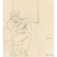 thumbnail image 3 of Wilhelm Bendz 20x22 Black Modern Framed Museum Art Print Titled - Portrait of the Painter Ditlev Martens at Work Behind and Easel (ca. 1820-24), 3 of 5