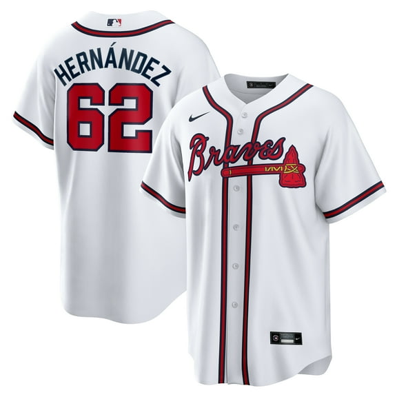 Men's Nike Daysbel Hernandez White Atlanta Braves Home Replica Jersey