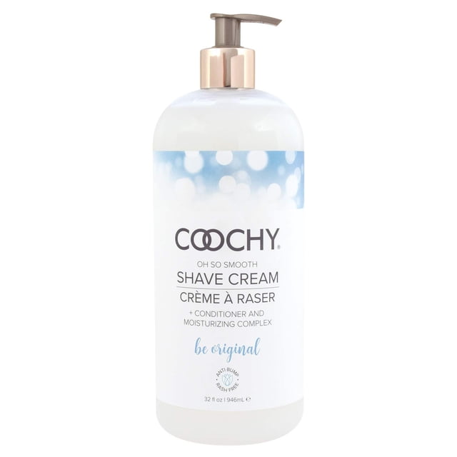 Crema de afeitar íntima Coochy | Acondicionador de afeitado e hidratante para rostro y cuerpo | Ideal para el cuidado de la piel sensible Antigolpes | Sé original 32 oz