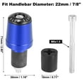 thumbnail image 3 of 1 Pair Motorcycle Handlebar End Plugs 7/8" 22mm Universal CNC Aluminum Alloy for Motorcycle Scooter Blue, 3 of 6