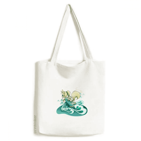 White Horse Mythology Novel Tote Canvas Bag Shopping Satchel Casual Handbag