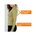 thumbnail image 3 of Women Fleece Lined Mock neck Turtleneck Long Sleeve Top Slim Fit Stretch Tight Shirt, 3 of 4