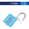 thumbnail image 3 of HUGFEGWE 8 Digit Combination Padlock Push Button Lock for Suitcase Luggage Drawer Door Toolbox,Fixed Gym Cabinet Door Toolbox Padlock Gym Sports School and Employee Lock,Blue 1PCS UA824-6876, 3 of 7