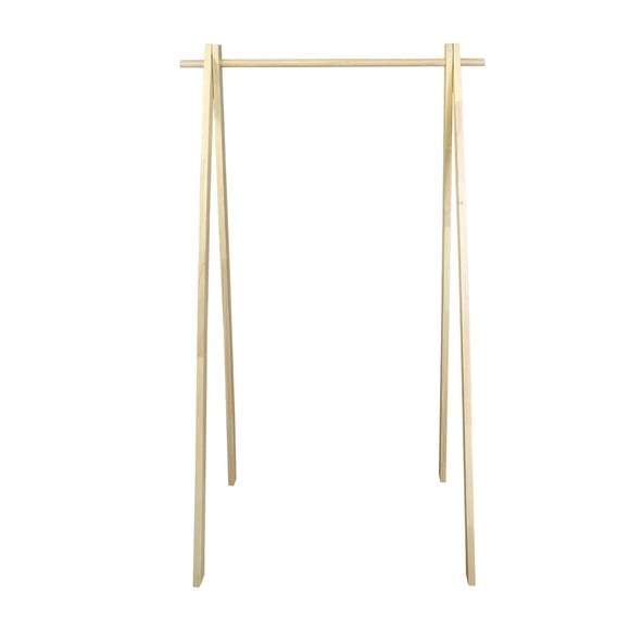 Solid Wood No Tool Assembly Collapsible Aesthetic Clothing Garment Rack
