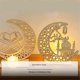 thumbnail image 5 of Wooden Crafts Ornament Lamp Middle East Festival Eid Decorative Lamp Moon LED Decorative Lamps, D, 5 of 5