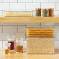 thumbnail image 3 of mDesign Long Kitchen Pantry/Fridge Storage Box with Hinged Lid, 2 Pack, Clear, 3 of 9