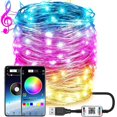 thumbnail image 1 of Tira de luces Led con Bluetooth para decoración de dormitorio, luces inteligentes de hadas impermeables con Control por aplicación para exteriores, USB, Navidad, Año Nuevo, 2024, 1 of 4