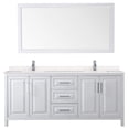 thumbnail image 3 of Wyndham Collection Daria 80" Light Vein Wood Double Bathroom Vanity in White, 3 of 5