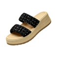 thumbnail image 3 of KEVCHE Womens Polka Dot Wedge Platform Sandals, Cute Dot Print Summer Beach Shoes, Non-Slip Lightweight Espadrille Style Sandals for Vacation, 3 of 4