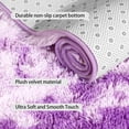 thumbnail image 7 of Junovo Luxury Velvet Shag Area Rug Modern Indoor Fluffy Rugs, Extra Comfy and Soft Carpet For Bedroom Living Room Kids Room,8'x10',Purple, 7 of 7