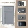 thumbnail image 5 of RONG-3 Bathroom Floor Cabinet, Single Door Side Storage Cabinet with Drawer, Wooden Storage Organizer for Bathroom, Living Room, Entryway,Grey, 5 of 9