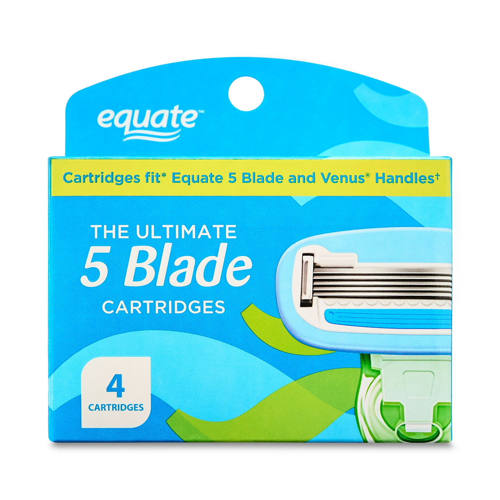 Equate Women's 5-Blade Cartridge Refills for Equate 5-Blade and Gillette Venus Handles, 4 Count