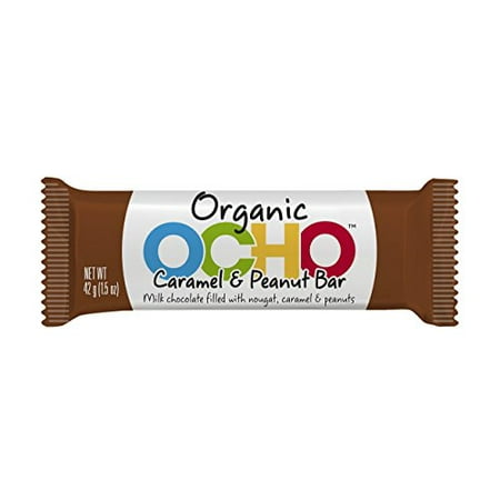 Organic Ocho Caramel & Peanut Bar 1.5 Oz (PACK OF 6)
