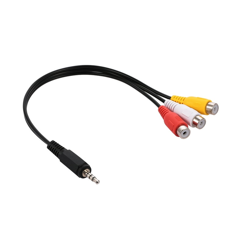 3.5mm Jack to 3 RCA Audio Video Cable Male to 3 RCA Female Plugs AV Adapter  Cable