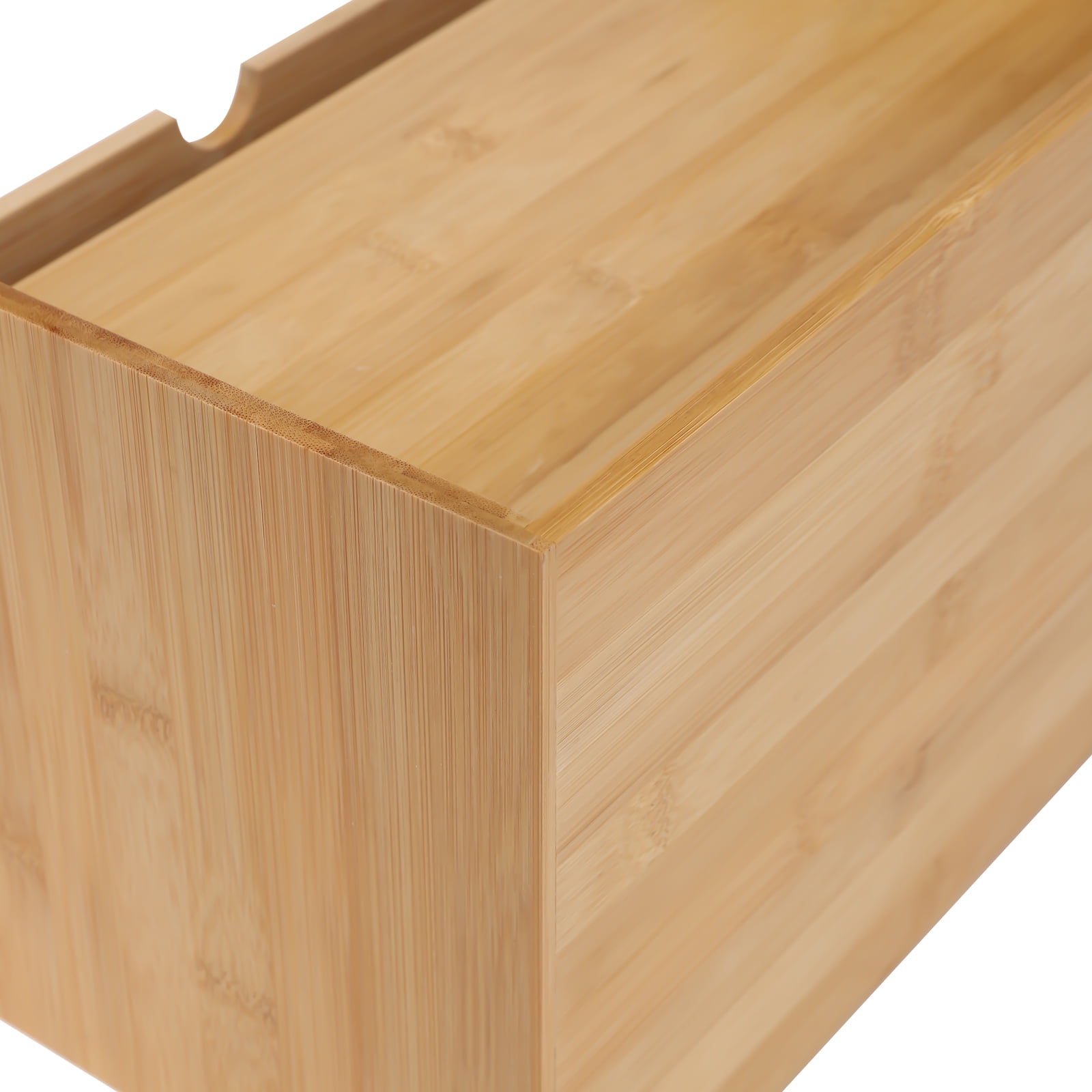 Dwellnix Tabletop Cosmetic Storage Simple Design Bamboo Desk Organizer 3 Drawers