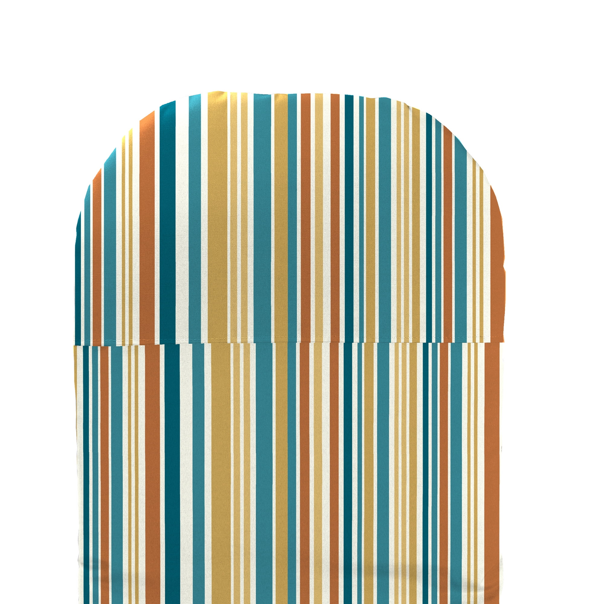 Jordan Manufacturing 50.5" x 19" Boule Bog Multicolor Stripe Rectangular Outdoor Adirondack Chair Cushion with Ties