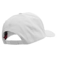 thumbnail image 4 of Dance Dance Embroidered Solid Cotton Twill 5 Panel Prostyle Snap Cap - White OSFM, 4 of 5