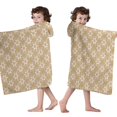 thumbnail image 4 of Golden Christmas Pattern Hooded Bath Towel，50"x30" for Ages 3 To 12 Kids, Quick Dry Lightweight Soft Microfiber Hood Beach Towel Cover Up for Kids, 4 of 7