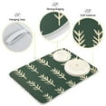 thumbnail image 3 of Yayeee Dish Drying Mat for Kitchen Counter 16"x18" Microfiber Absorbent Pad, Dark Green Leaves, 3 of 7