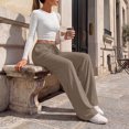 thumbnail image 3 of SUNBS Womens Loose Lounge Sweatpants High Waisted Wide Leg Pants with Pockets Palazzo Trousers, 3 of 9