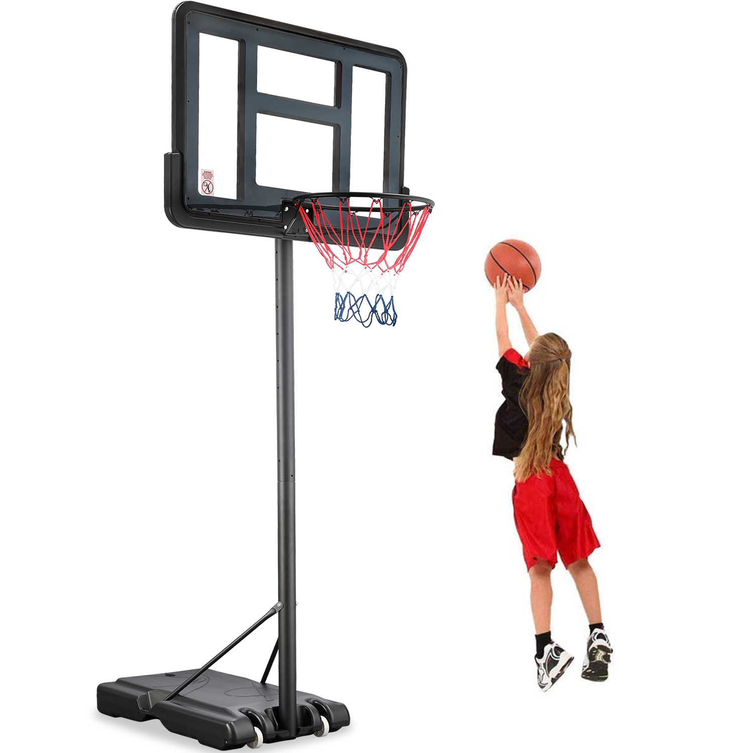 uhomepro Basketball Hoop for Outdoor Indoor, 510 ft Height Adjustable Portable Basketball Hoop