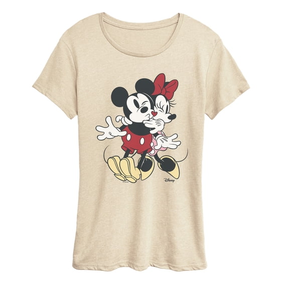 Disney - Mickey Minnie Kiss - Women's Short Sleeve Graphic T-Shirt