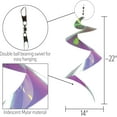thumbnail image 2 of In the Breeze 9156 — 30-inch Iridescent Twister Tail — Suncatcher Wind Spinner for Yards and Gardens, Humane Animal Deterrent, 2 of 4