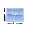 thumbnail image 3 of 5 Compartment White Disposable Party Thali Plates by Poojabazar (200 Pack), 3 of 4