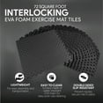 thumbnail image 3 of BalanceFrom 18-Pack 24”x24” Interlocking Foam Puzzle Exercise Mat, 1” Thick, Black, 3 of 11