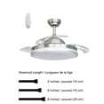 thumbnail image 2 of Xtricity - Retractable Ceiling Fan, LED Lighting, Remote Control Included, Nickel, 2 of 2