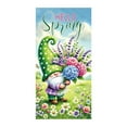 thumbnail image 2 of YaoZQ Hello Spring Door Cover, Garden Elf with Flowers and Butterfly Banner, Seasonal Front Porch Entryway Decoration, Green, 35 x 71 in, 2 of 7