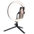 thumbnail image 3 of Anillo de 10 pulgadas con luz LED, lámpara plegable para Selfie, trípode ajustable, 3 of 8