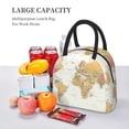 thumbnail image 5 of Daiia World Map 1 Pattern Lunch Bag , Insulated Lunch Box, Small Leakproof Cooler Food Lunch Containers Reusable High Capacity Lunch Tote Bags-One Size, 5 of 6