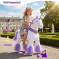 thumbnail image 2 of PonyCycle Ride on Unicorn Toys Plush Pony Kids Ride on Horse Toys Walking Unicorn Ride on with Wheels for Girls 3-4 Years Ux306, 2 of 10