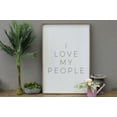 thumbnail image 2 of Parisloft I Love My People Large Antique Wood Wall Decor Sign, 2 of 5