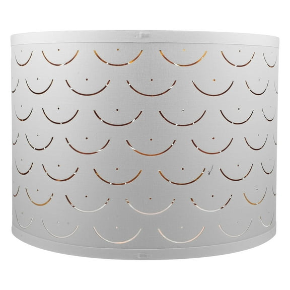Drum Lamp Shade Medium Lampshade, Hollow-Out Drum Lamp Cover For Table Lamp Floor Lamp, Household Lampshade Replacement, 12.9x9.4 Inch (Need Assembled)