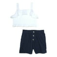 thumbnail image 2 of Wonder Nation Girls Ruffle Tank Top and Shorts, 2-Piece Casual Outfit Set, Sizes 4-18 & Plus, 2 of 6
