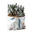 thumbnail image 1 of Ceramic Flowerpot Flowerpot Animal Cartoon Ceramic Multi-color Vertical Garden Pots for Home, 1 of 6
