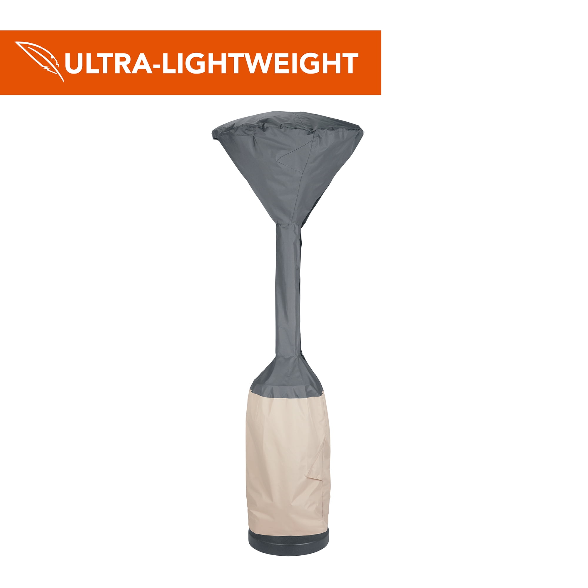 Modern Leisure Renaissance Stand-Up Patio Heater Cover, 32' Dia (Top) x 18.5' Dia (Bottom) x 95'H, Gray
