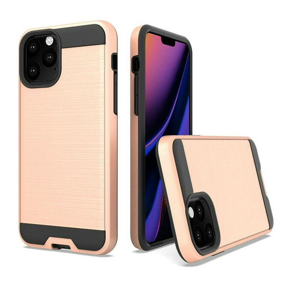 iPhone 11 Pro Phone Case, 2-Piece Style Hybrid Shockproof Hard Case Cover with Hybird Shockproof-Rose Gold