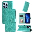 thumbnail image 4 of Funda tipo cartera GANGXUN para iPhone 13 Pro Max , diseño girasol, cuero PU, soporte, cierre magnético, tarjetero, 4 of 5