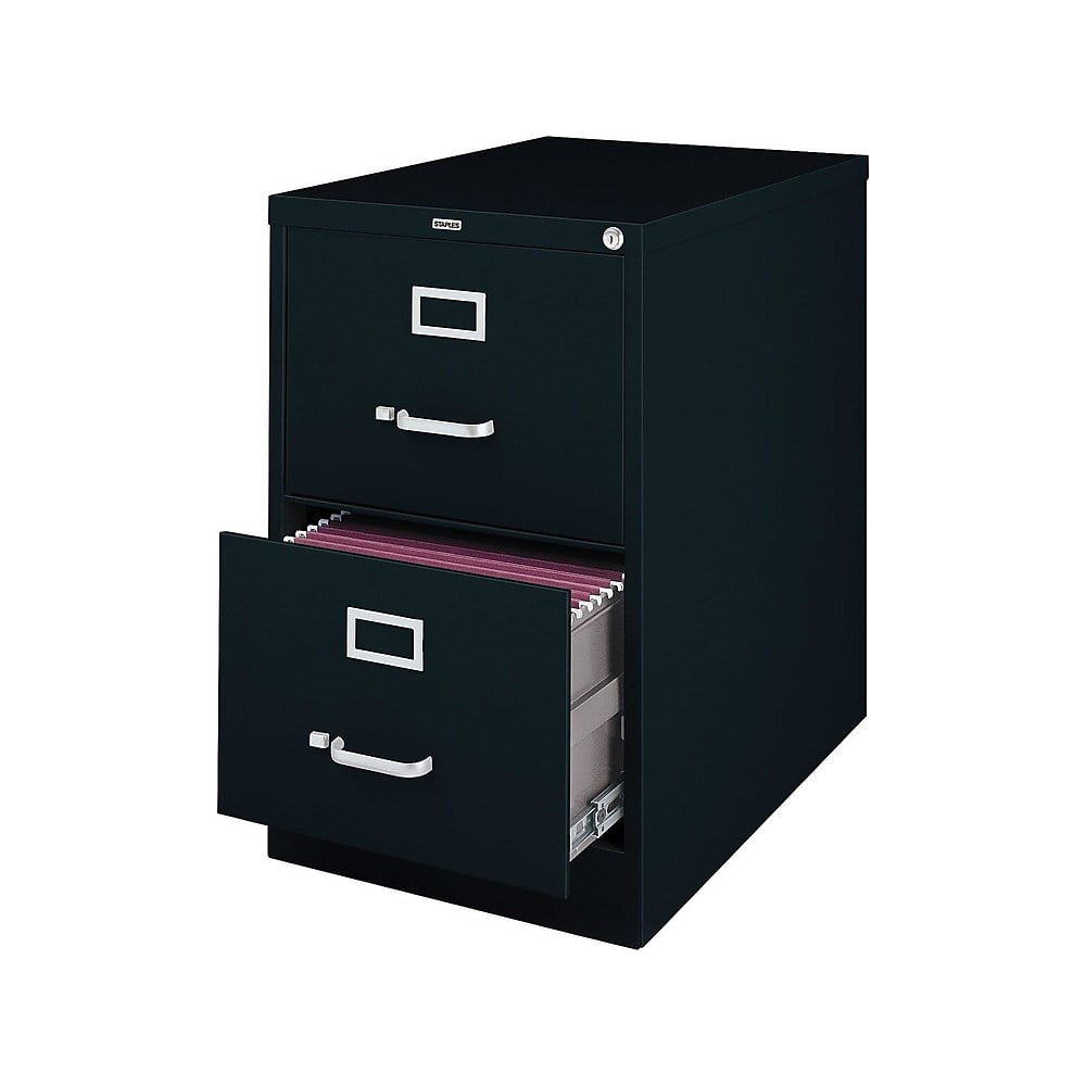 Staples 38-Drawer Vertical File Cabinet Locking Legal Black 385"D (385160D) 3804077 - Walmart.com