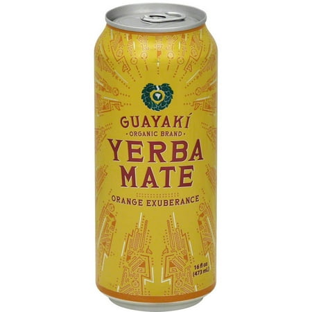 Guayaki Marque orange organique Exubérance Yerba Mate thé, 15,5 onces liquides, (paquet de 12)